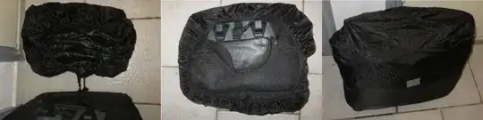 raincover besides and over bike bag