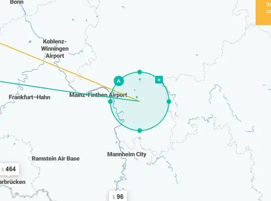 Small radius including only FRA