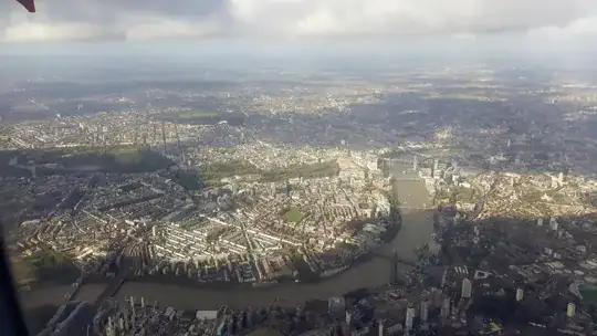 Image of central London including the Elizabeth Tower just right of centre