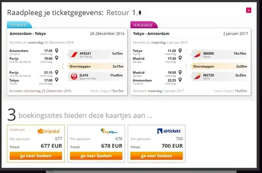 Example Momondo search