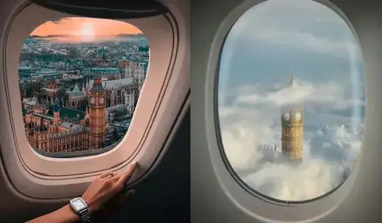 Big Ben from an airplane
