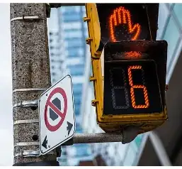 Photo of a sign of a crossed-out black octagon
