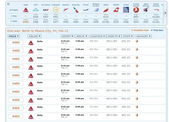 Flights without the routing code