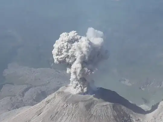 Santiaguito erupting in 2009