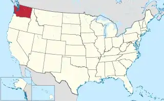 Wikimedia map showing Washington within the United States