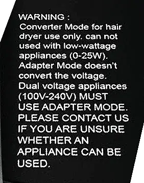 The adapter/converter fine print