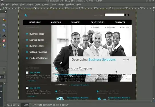 Screenshot of the problematic PSD