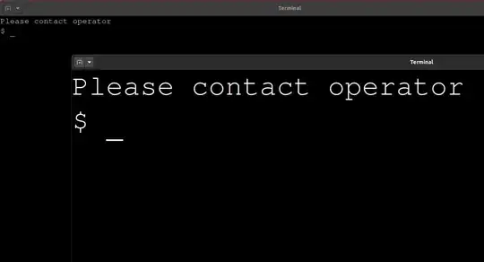 big text on terminal example