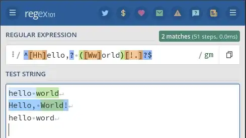 regex101.com screenshot (narrow/mobile)