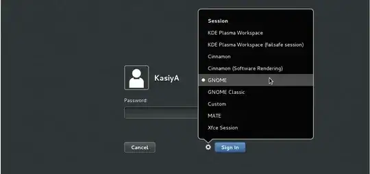Sign-in screen with GNOME selected