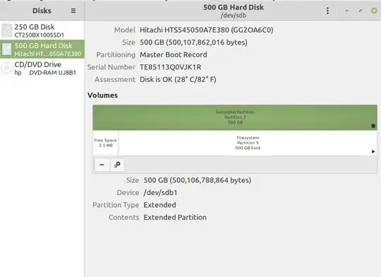 linux mint disk management
