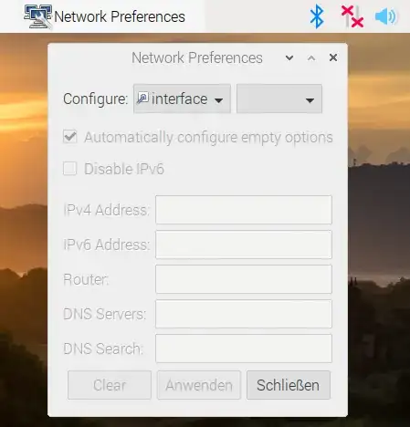 Screenshot of the network panel i mean