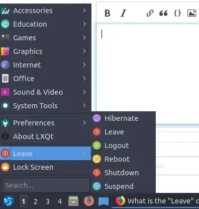 Leave option screenshot