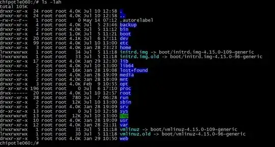 Screenshot of ls -lah with this color
