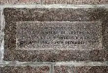 Inscribed stone for Princess Maud, Countess of Southesk