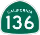 State Route 136 marker