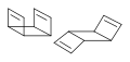 Tricyclo[4,2,0,02,5]octa-3,7-diene. The dimer of cyclobutadiene occurs as a cis isomer and a trans isomer. Both isomers convert to COT (symmetry forbidden hence stable) with a half-life of 20 minutes at 140&nbsp;°C
