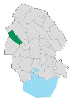 Location of Dasht-e Azadegan County in&nbsp;Khuzestan&nbsp;province