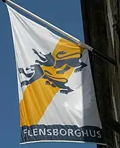 Flag used by the South Schleswig Association, representing the Danish minority in Germany
