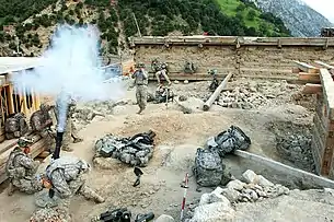 M252 mortar and crew in Afghanistan, 2009