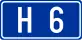 Slovenian H6 expressway shield