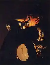 Two Boys Fighting over a Bladder, Joseph Wright of Derby, c.1767–8. Private collection.