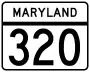 Maryland Route 320 marker