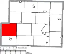 Location of Washington Township in Harrison County