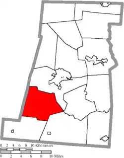Location of Paint Township in Madison County