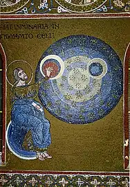 Creation of the Sun, Moon, and Stars mosaic (12th&nbsp;century), Monreale Cathedral