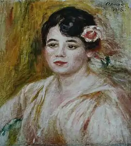 Auguste Renoir, Portrait of Adèle Besson, 1918, oil on canvas, 41 × 36.8&nbsp;cm.