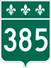 Route 385 marker