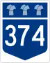 Highway 374 marker