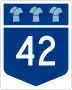 Highway 42 marker