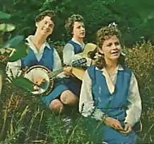 The Grehan Sisters in 1966 - from cover of their REX EP. Left to right: Francie (age 20), Bernie (16), Marie (21).