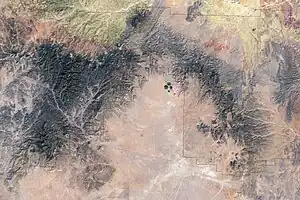 Satellite photo of the Plains of San Agustin