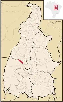 Location in Tocantins state