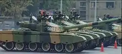 Type 98 tanks on parade.