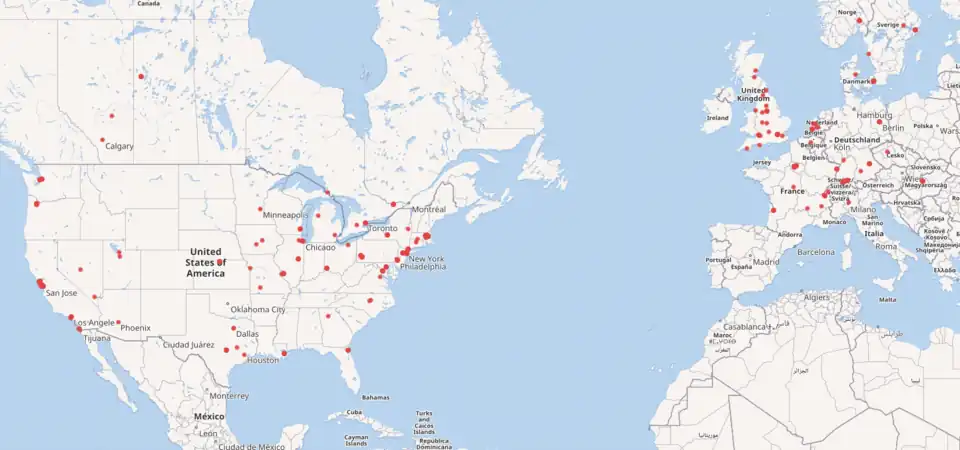Countries in which people and organizations live, associated with the creation of programming languages (2020)