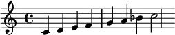 {c' d' e' f' g' a' bes' c''2}