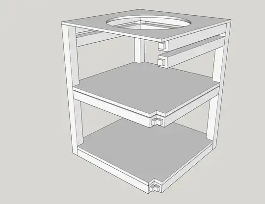 Front Leg Removed To Show Mortise and Tenon