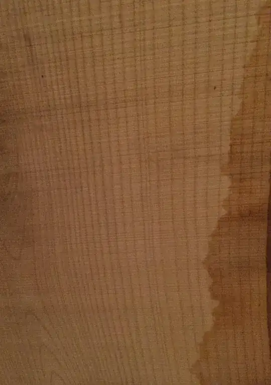 Slab with water stain