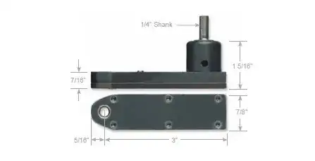 Flat off-set drill adapter