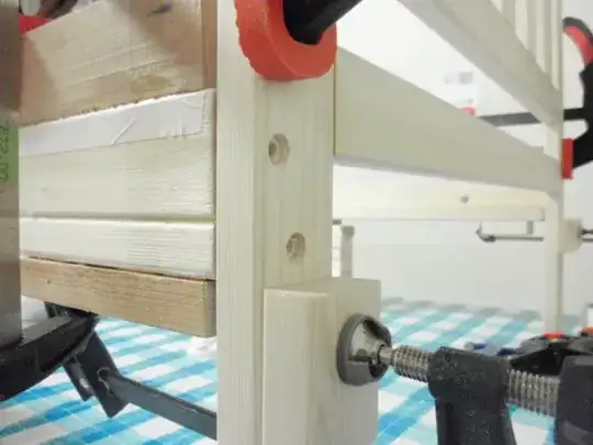 holes prepared in headboard