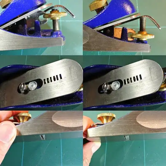 Composite of six photos of Irwin-Record block plane