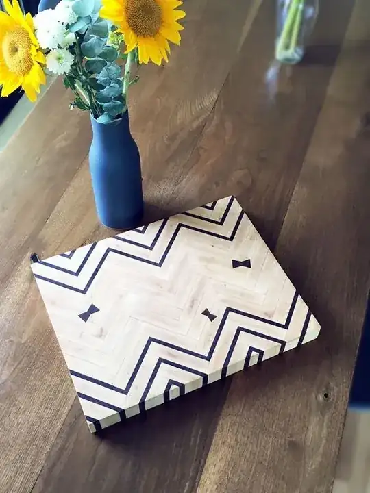 **Herringbone Pattern Cutting Board**