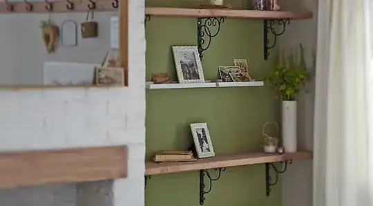 Shelves with brackets