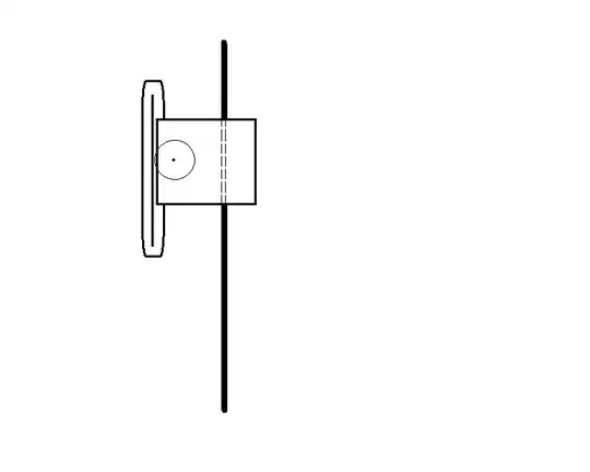 Top view of jig in-place on table saw